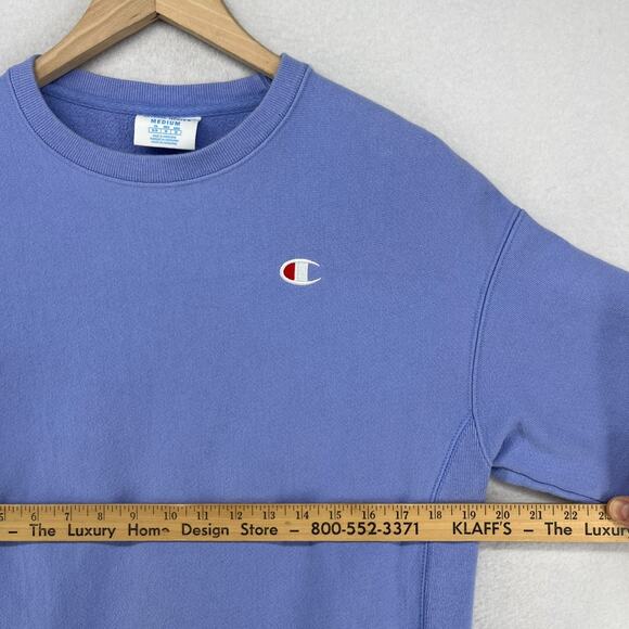 CHAMPION Sweatshirt Adult M REVERSE WEAVE Crewneck Fleece Y2K Pullover Blue - Picture 11 of 13